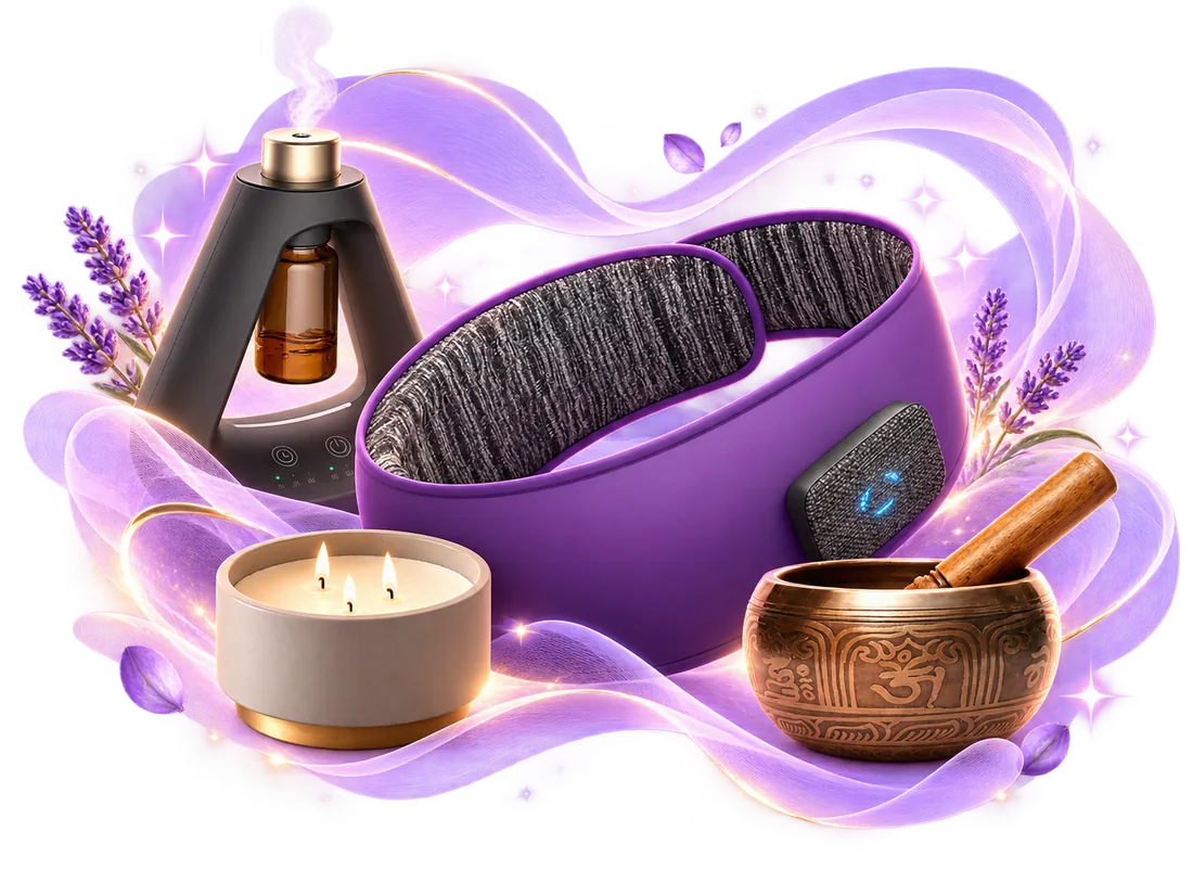 Dream Audio Mask, Ritual Candle and Sound Bowl